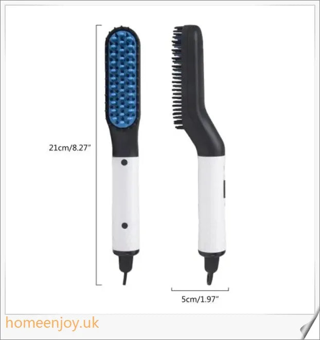 A beard straightener comb with heat barrier bristles for effortless, damage-free beard straightening