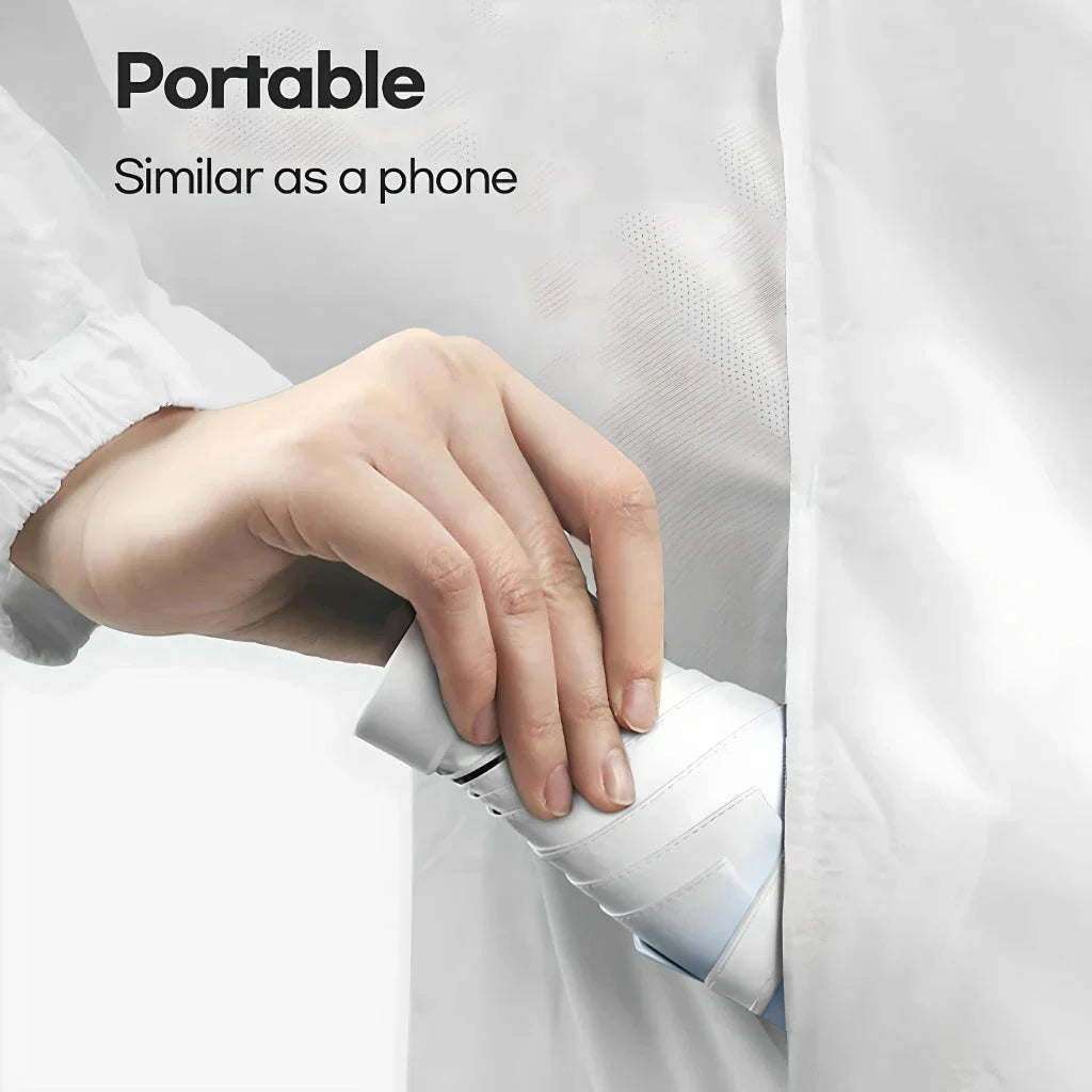 Compact and stylish mini sun umbrella with various colour options, providing UV protection and water resistance for everyday use in the UK