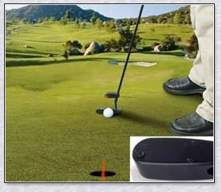 Precision golf laser putting aid with visible laser beam for accurate putting alignment and stroke training