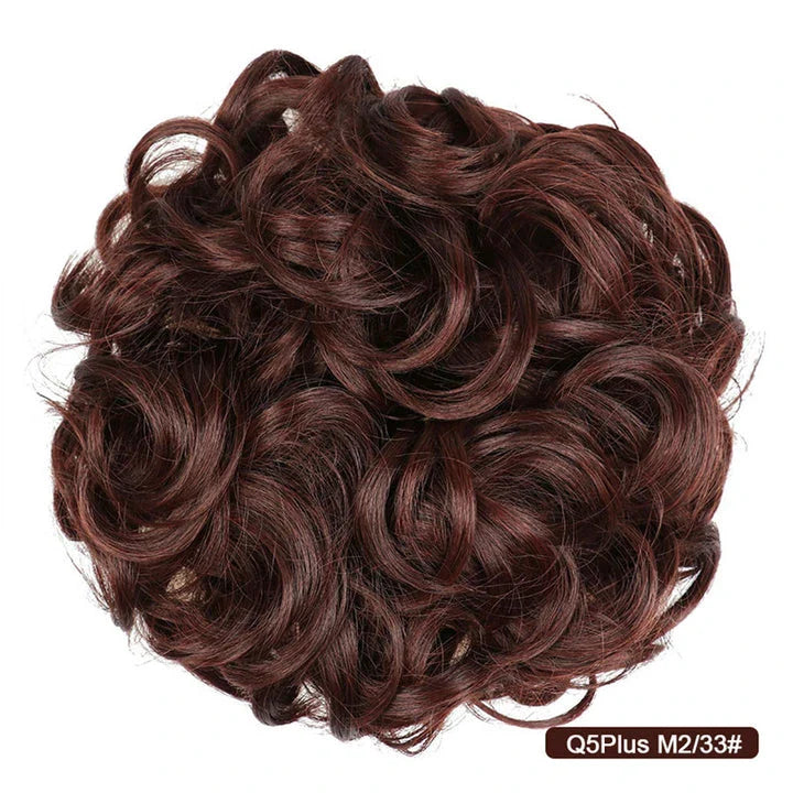 Messy Chignon Donut Hair Bun Pad in Fawn Brown colour, a versatile hair accessory that creates a stylish and effortless bun hairstyle.