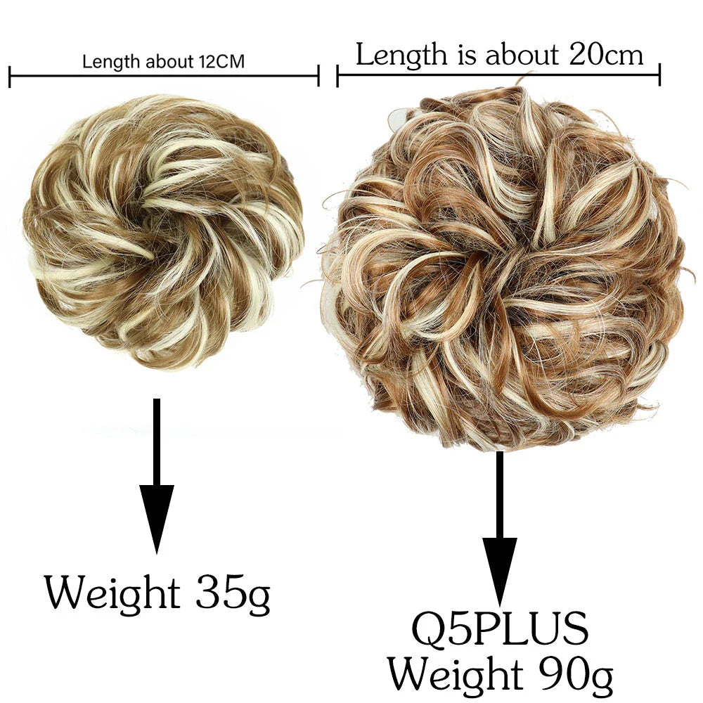 Messy Chignon Donut Hair Bun Pad in Fawn Brown colour, a versatile hair accessory that creates a stylish and effortless bun hairstyle.