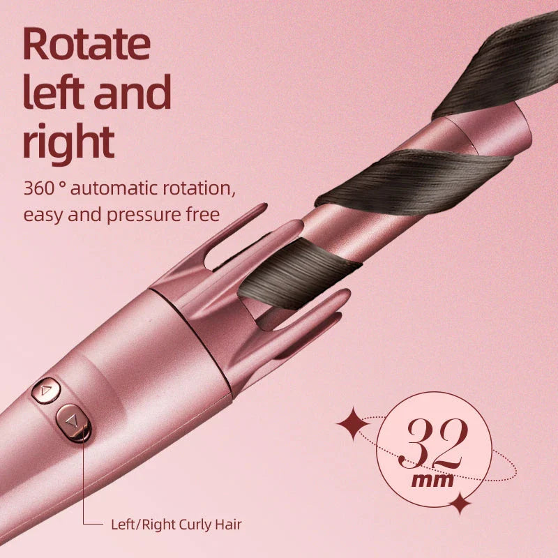 Versatile 2-in-1 hair styling tool with ceramic plates, rapid heating, and adjustable temperature controls for effortless curling and straightening.