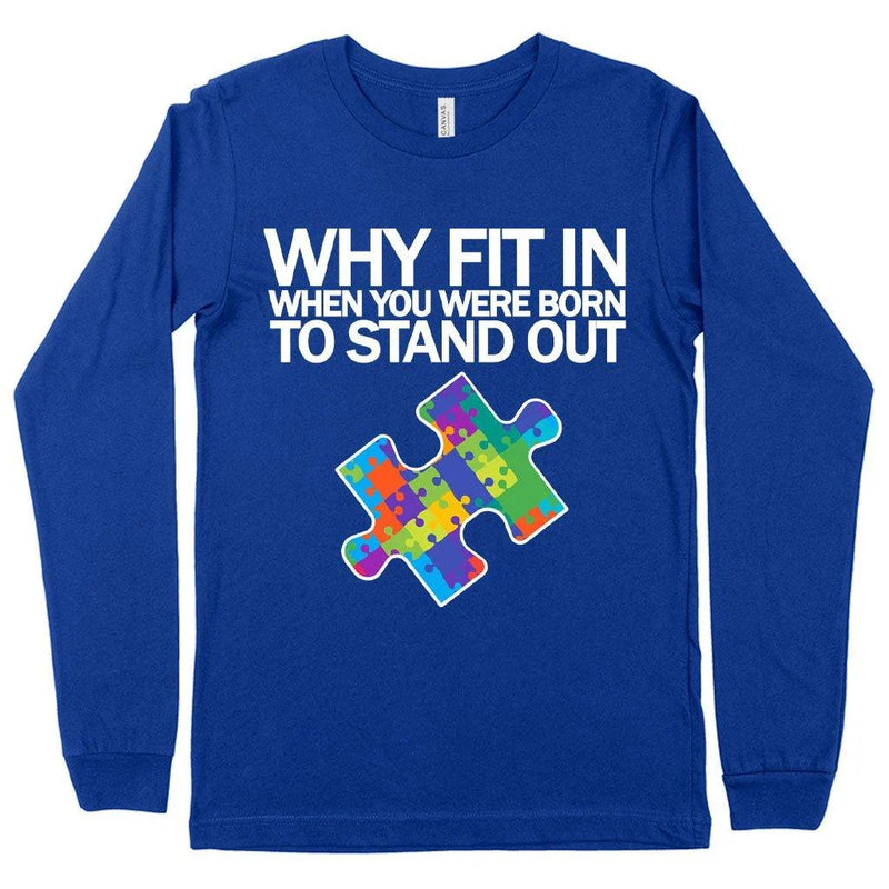 Homeenjoy uk Comfortable Autism Awareness Long Sleeve T-Shirt with Versatile Appeal