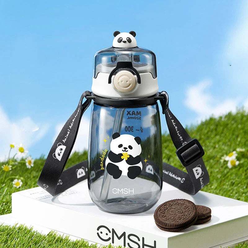 Eco-Friendly 520ml Kids Water Bottle with Vibrant Cartoon Design, Durable Tritan Construction, and Convenient Straw & Strap