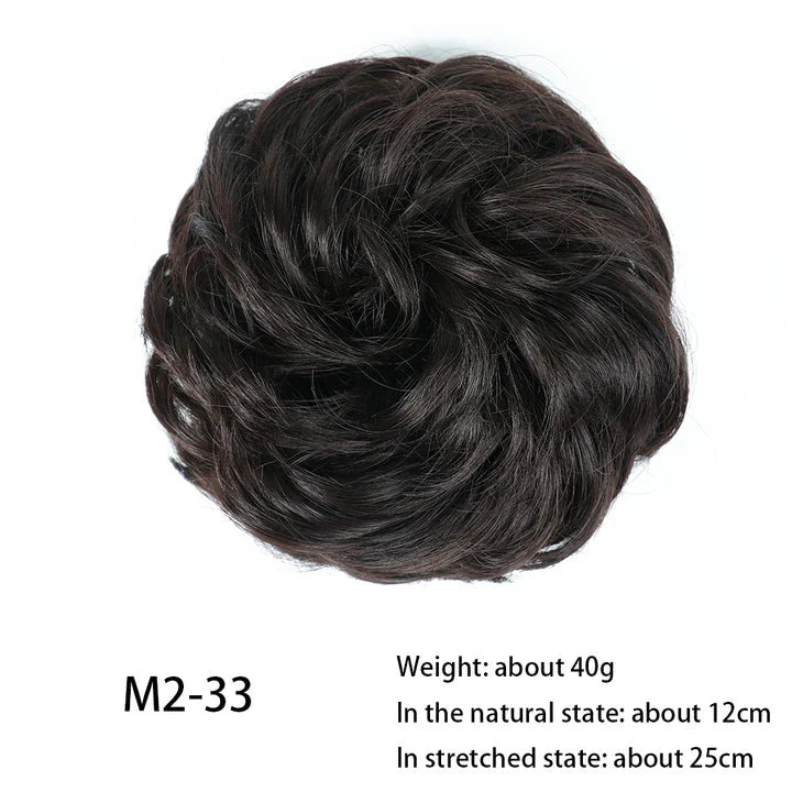 Messy Chignon Donut Hair Bun Pad in Fawn Brown colour, a versatile hair accessory that creates a stylish and effortless bun hairstyle.