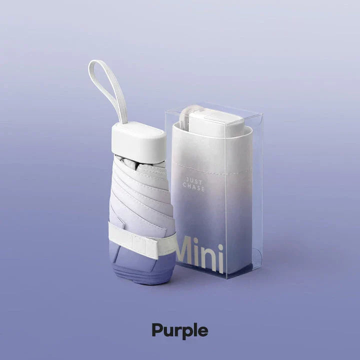 Compact and stylish mini sun umbrella with various colour options, providing UV protection and water resistance for everyday use in the UK