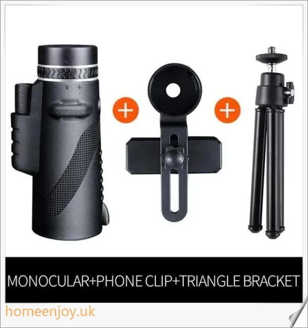 Premium 1000X Zoom Waterproof Monocular Telescope with 52mm Objective Lens and Extendable Tripod for Outdoor Activities