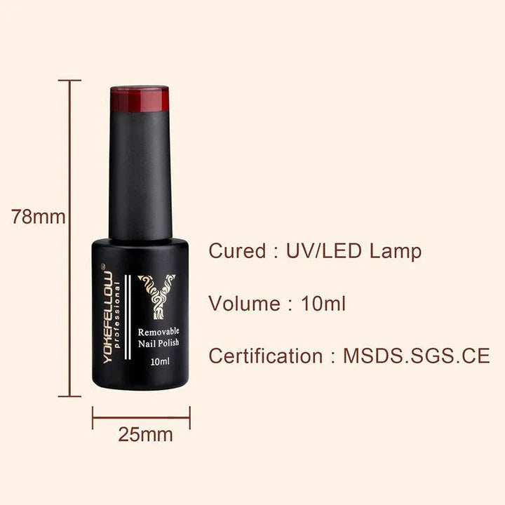 Premium 10ml gel nail polish set in vibrant colors for long-lasting, salon-quality manicures at home