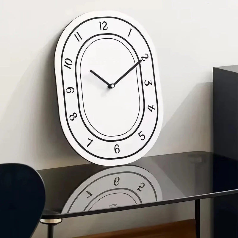 Homeenjoy UK Elegant Minimalist White Wall Clock for Contemporary Homes