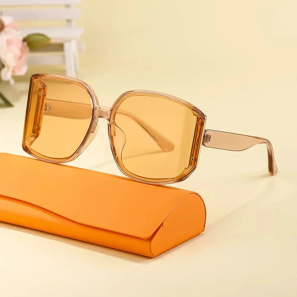 Chic and oversized square sunglasses with gradient lenses, providing UV protection and a stylish look for women