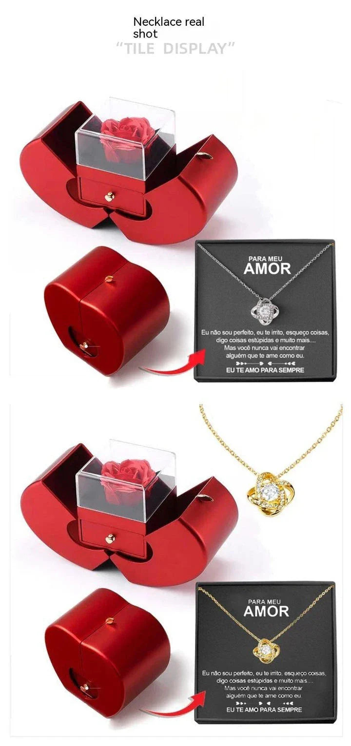 Elegant silver or gold clover-shaped pendant necklace in a premium gift box, a charming accessory for UK women