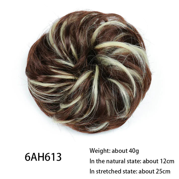 Messy Chignon Donut Hair Bun Pad in Fawn Brown colour, a versatile hair accessory that creates a stylish and effortless bun hairstyle.