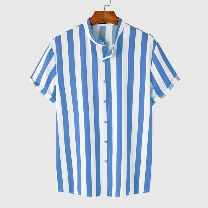 Homeenjoy UK Classic British Men's Casual Shirt with Stylish Stand Collar
