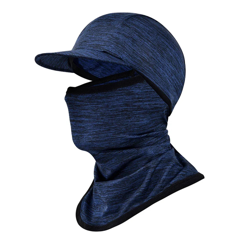 A grey ice silk sun shield hat with an adjustable, breathable design for outdoor activities