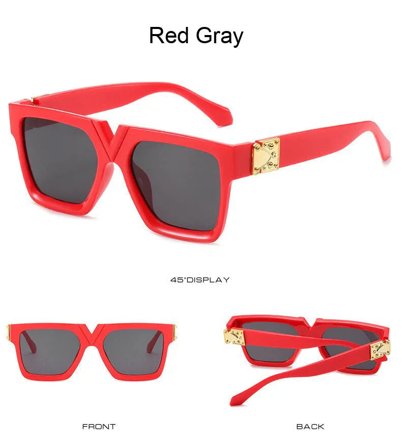 Chic and stylish square sunglasses with a durable plastic frame and premium acrylic lenses for women in the UK