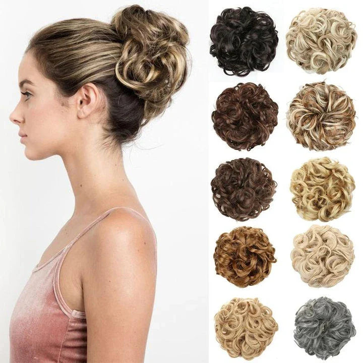 Messy Chignon Donut Hair Bun Pad in Fawn Brown colour, a versatile hair accessory that creates a stylish and effortless bun hairstyle.
