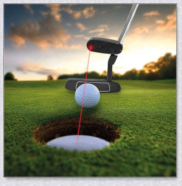 Precision golf laser putting aid with visible laser beam for accurate putting alignment and stroke training