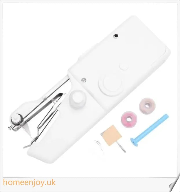 Compact, cordless, and handheld electric sewing machine for hassle-free repairs and crafts