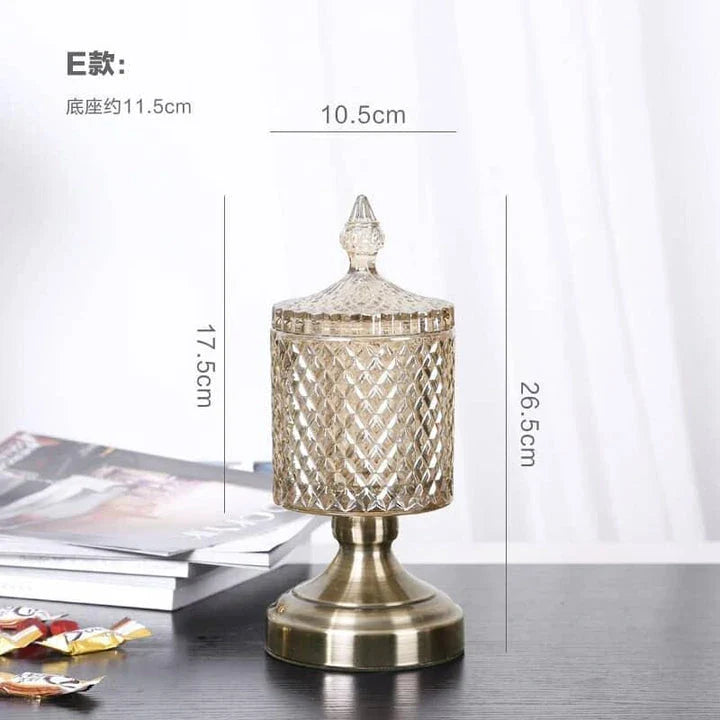 Elegant Nordic Crystal Glass Storage Pot with Sleek Scandinavian Design