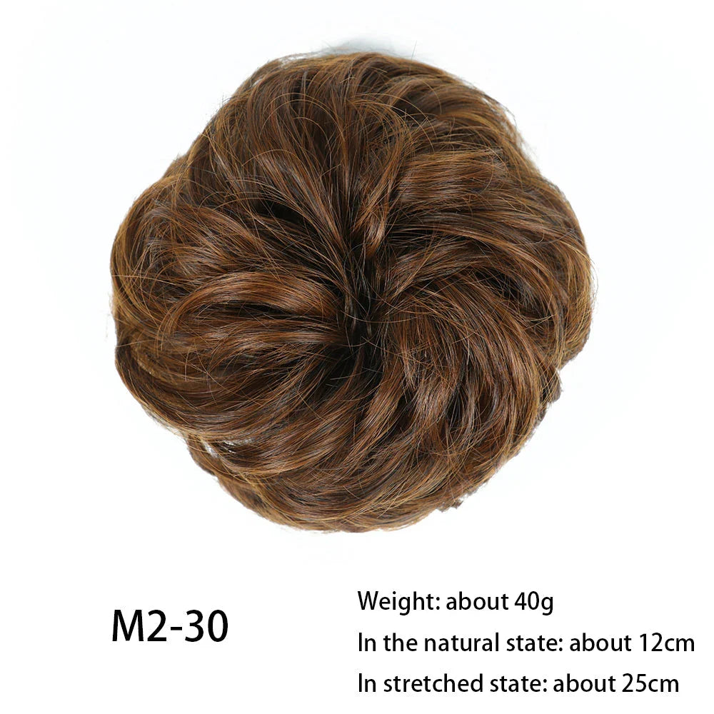 Messy Chignon Donut Hair Bun Pad in Fawn Brown colour, a versatile hair accessory that creates a stylish and effortless bun hairstyle.