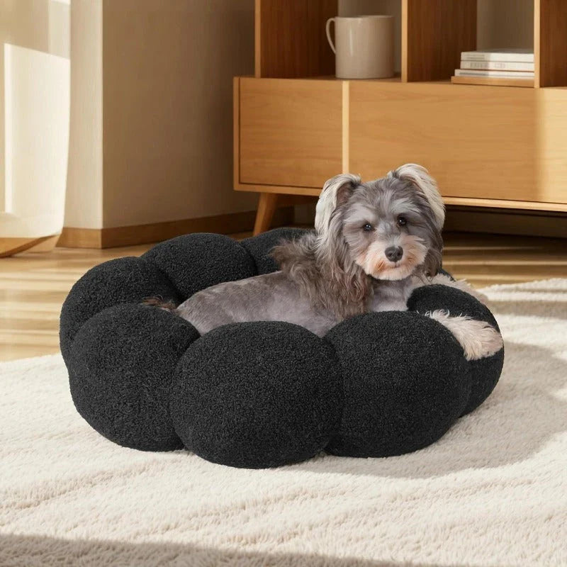 Comforting Flower Cuddler Dog Bed in a charming flower shape, providing a cosy and supportive sleeping spot for medium-sized pets