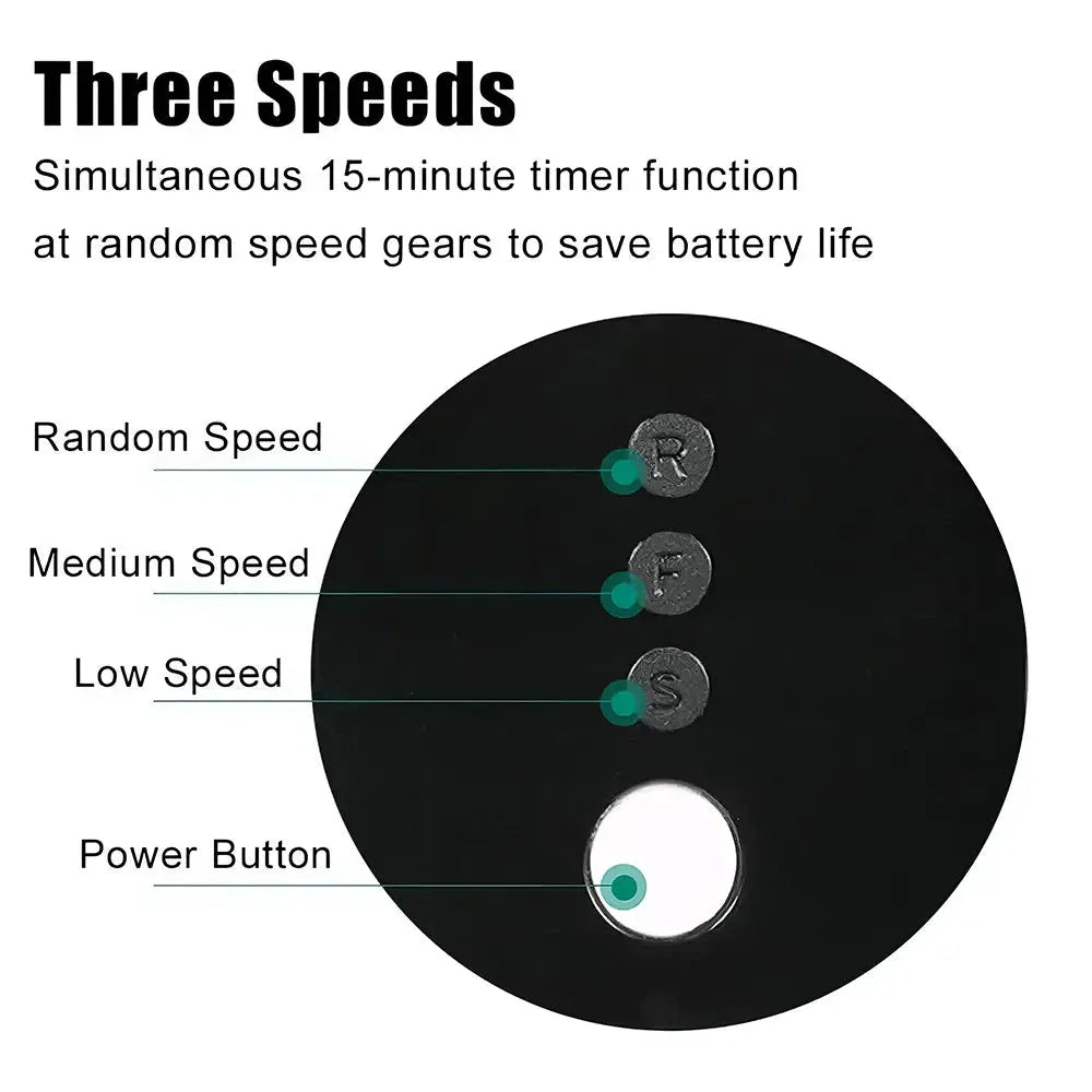 Interactive Laser Cat Toy with 360° random rotation, adjustable speed settings, and quiet operation for safe and engaging playtime