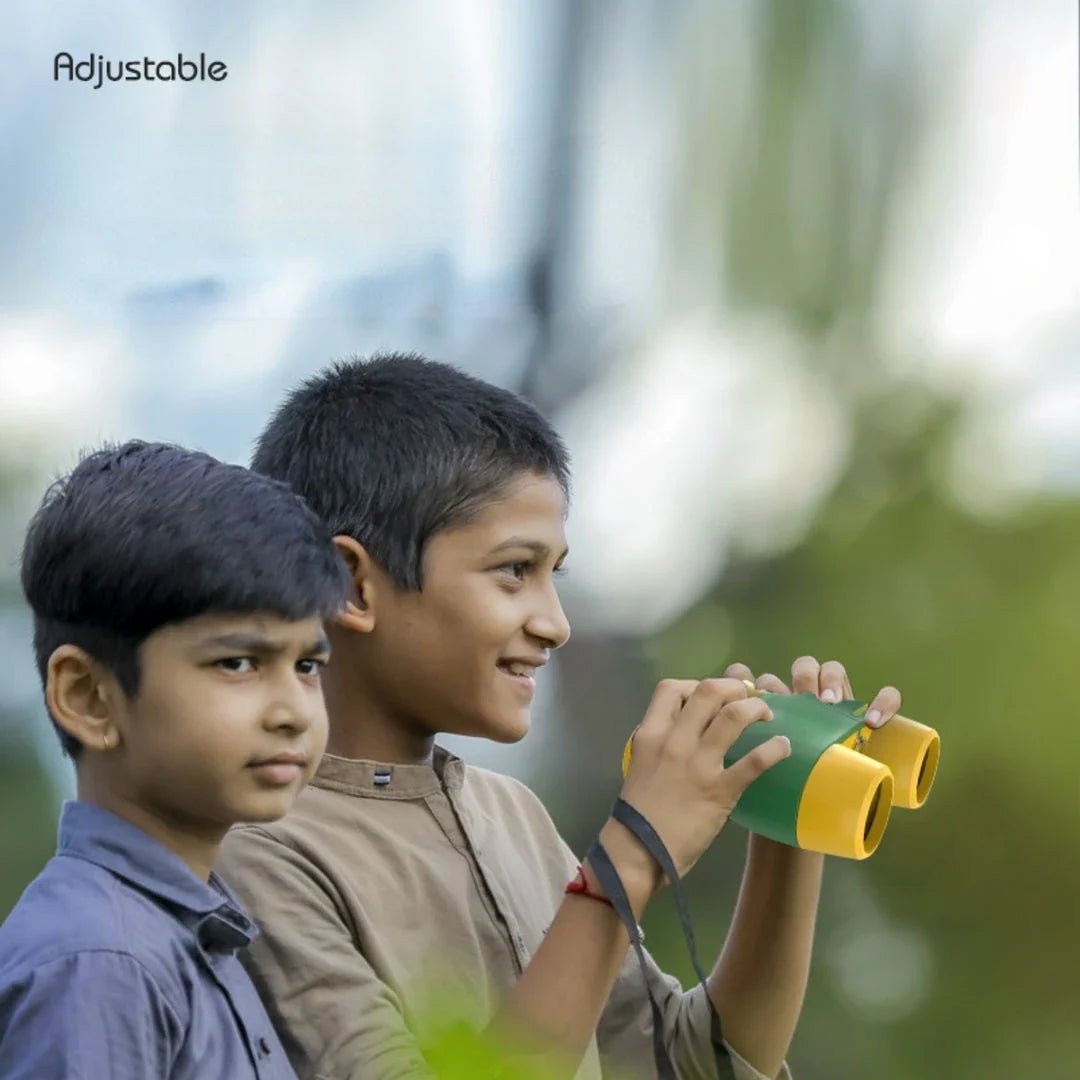 Kids HD Binoculars for outdoor adventures, equipped with adjustable focus and high-definition optics for clear, sharp views of nature