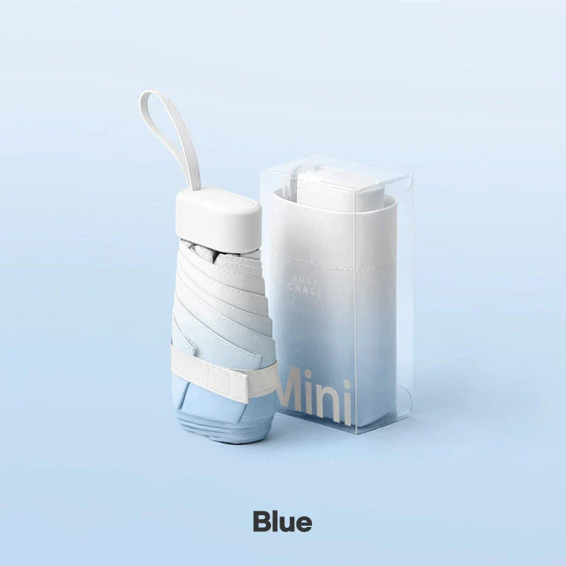 Compact and stylish mini sun umbrella with various colour options, providing UV protection and water resistance for everyday use in the UK