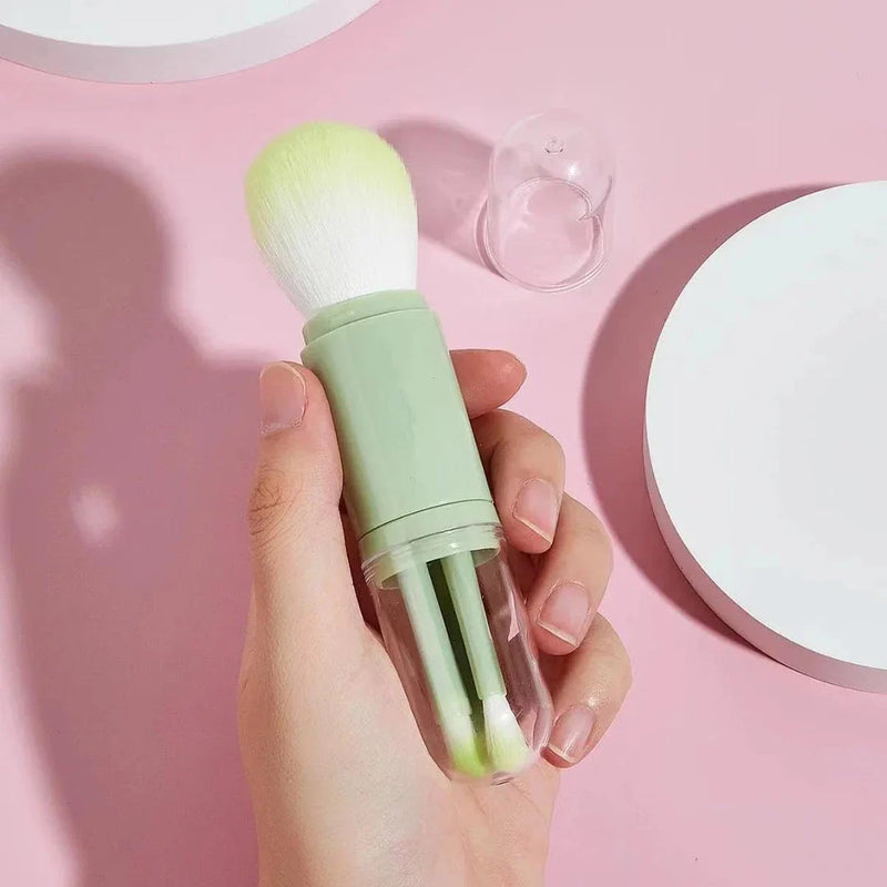 Homeenjoy UK Compact 4-in-1 Makeup Brush Set for Flawless Application