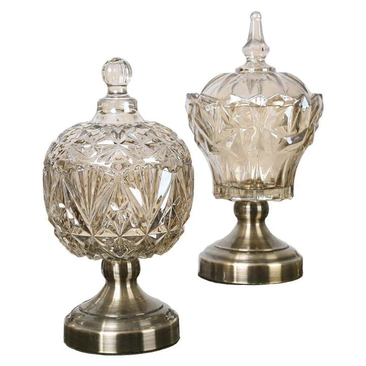 Elegant Nordic Crystal Glass Storage Pot with Sleek Scandinavian Design