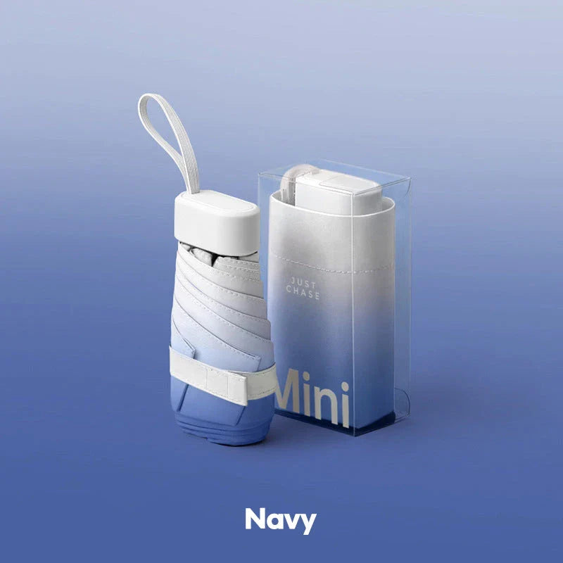 Compact and stylish mini sun umbrella with various colour options, providing UV protection and water resistance for everyday use in the UK
