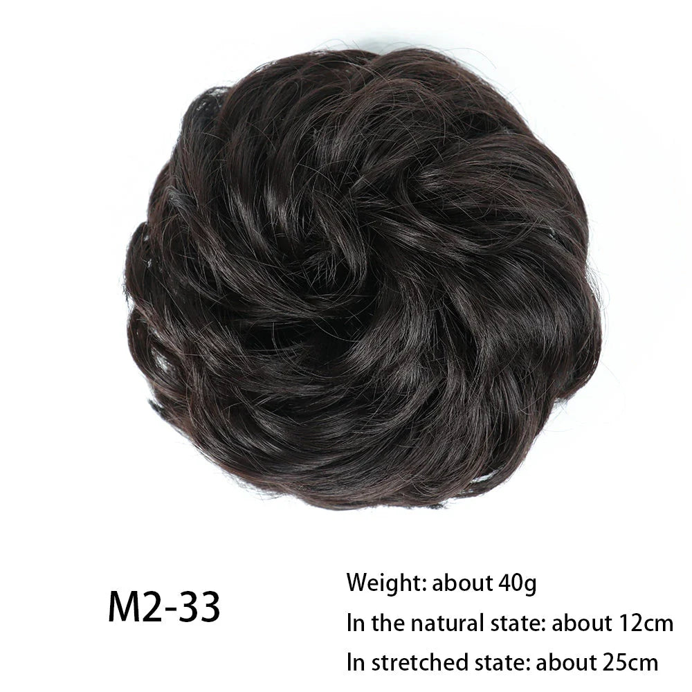 Messy Chignon Donut Hair Bun Pad in Fawn Brown colour, a versatile hair accessory that creates a stylish and effortless bun hairstyle.