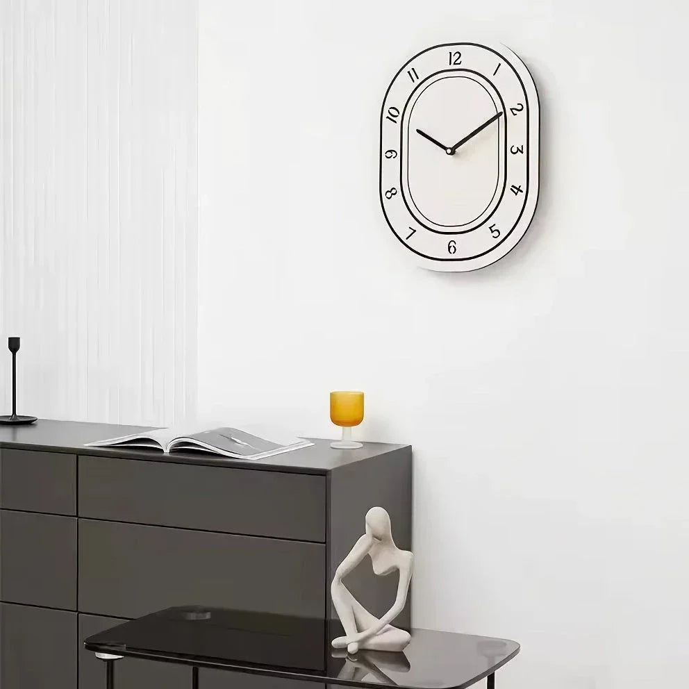 Elegant Minimalist White Wall Clock with Clean, Modern Design for Contemporary Homes
