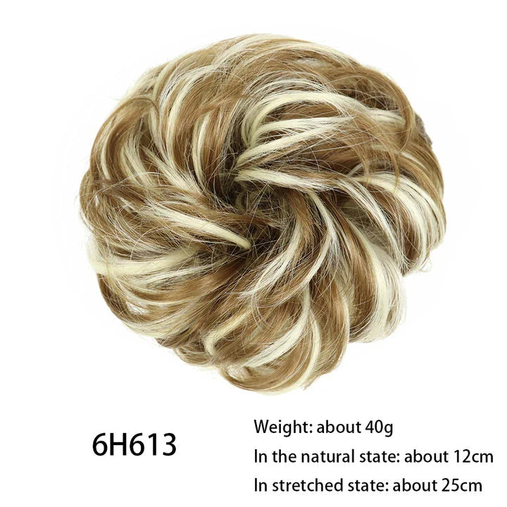 Messy Chignon Donut Hair Bun Pad in Fawn Brown colour, a versatile hair accessory that creates a stylish and effortless bun hairstyle.