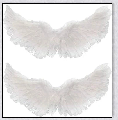 Captivating 3D Angel & Devil Wings in angelic white and devilish black colours, perfect for Halloween, masquerade, and costume parties