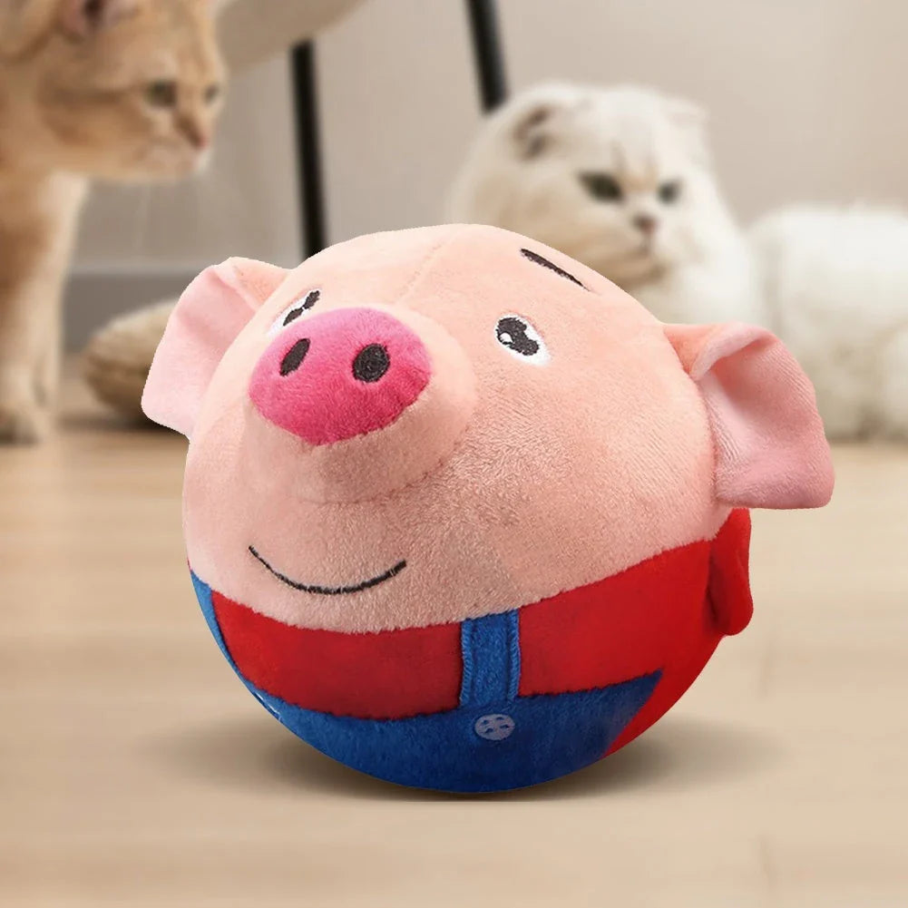Interactive Bouncing Talking Plush Pet Toy Ball for Cats and Dogs, Providing Endless Fun and Mental Stimulation