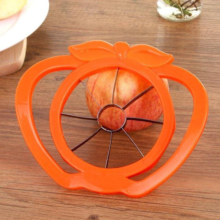 Ergonomic apple-shaped fruit peeler with durable metal blade and comfortable grip