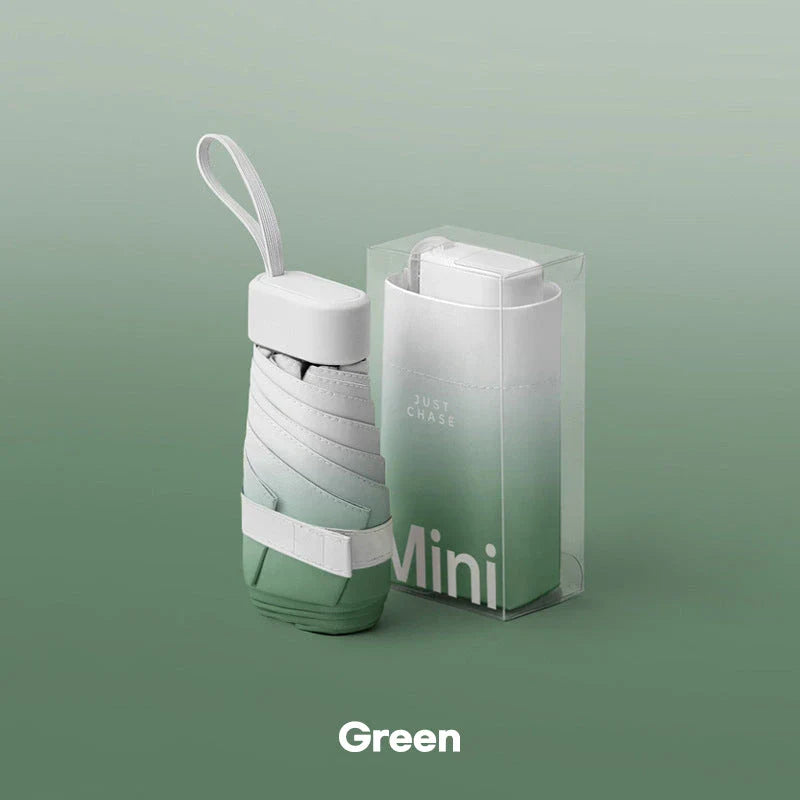Compact and stylish mini sun umbrella with various colour options, providing UV protection and water resistance for everyday use in the UK