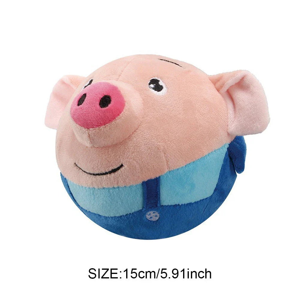 Interactive Bouncing Talking Plush Pet Toy Ball for Cats and Dogs, Providing Endless Fun and Mental Stimulation