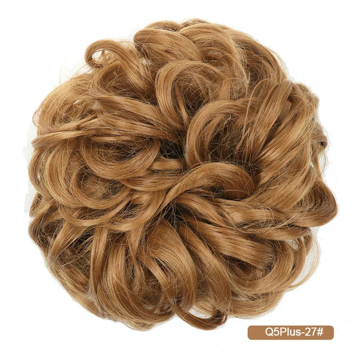 Messy Chignon Donut Hair Bun Pad in Fawn Brown colour, a versatile hair accessory that creates a stylish and effortless bun hairstyle.