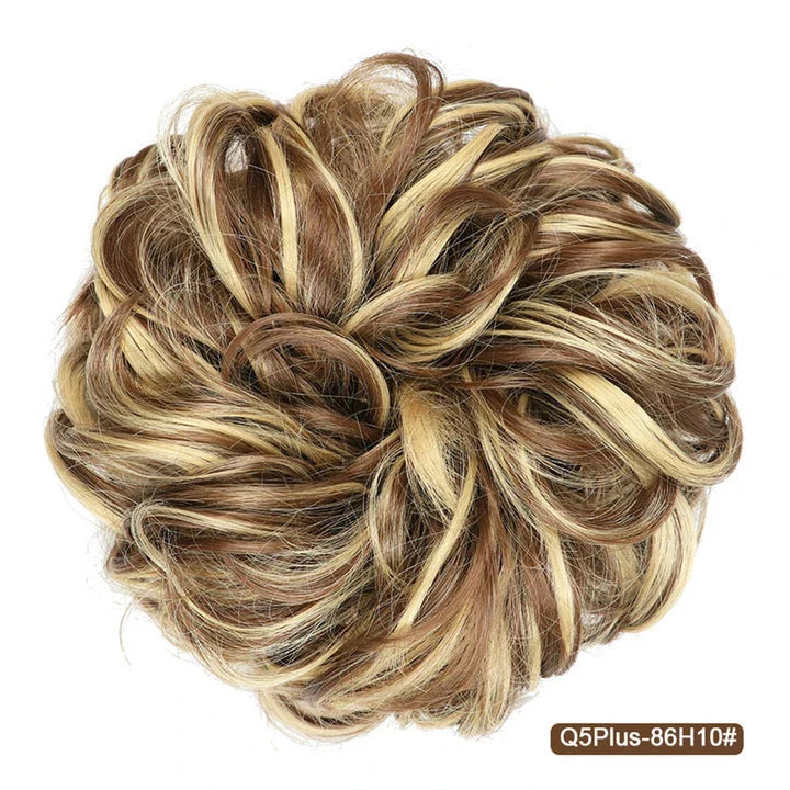 Messy Chignon Donut Hair Bun Pad in Fawn Brown colour, a versatile hair accessory that creates a stylish and effortless bun hairstyle.