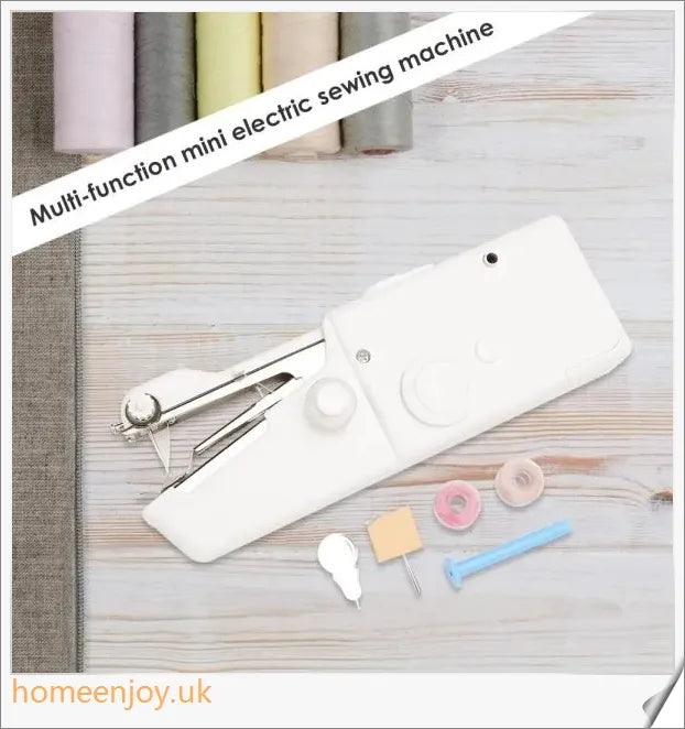 Compact, cordless, and handheld electric sewing machine for hassle-free repairs and crafts