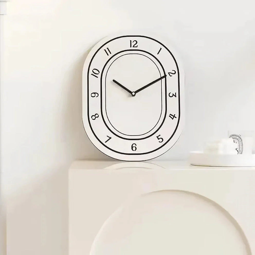 Elegant Minimalist White Wall Clock with Clean, Modern Design for Contemporary Homes