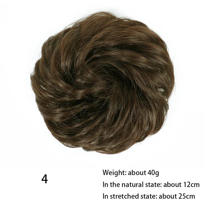 Messy Chignon Donut Hair Bun Pad in Fawn Brown colour, a versatile hair accessory that creates a stylish and effortless bun hairstyle.