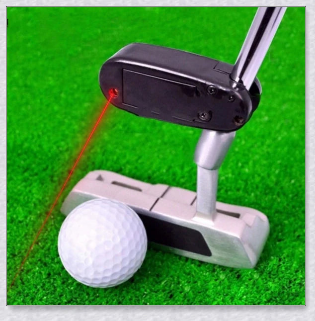 Precision golf laser putting aid with visible laser beam for accurate putting alignment and stroke training