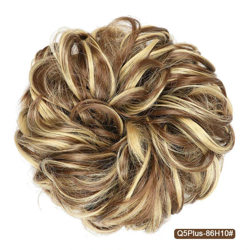 Messy Chignon Donut Hair Bun Pad in Fawn Brown colour, a versatile hair accessory that creates a stylish and effortless bun hairstyle.