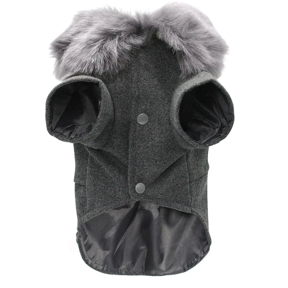 Cosy Woollen Dog Jacket for British Pups - Premium Wool Construction, Tailored Fit, and Sophisticated Style