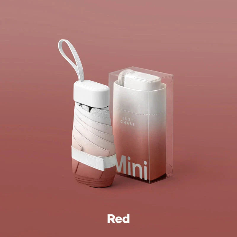 Compact and stylish mini sun umbrella with various colour options, providing UV protection and water resistance for everyday use in the UK