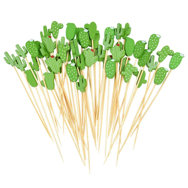 Charming bamboo flamingo decorative picks for adding a tropical touch to UK parties, weddings, and events