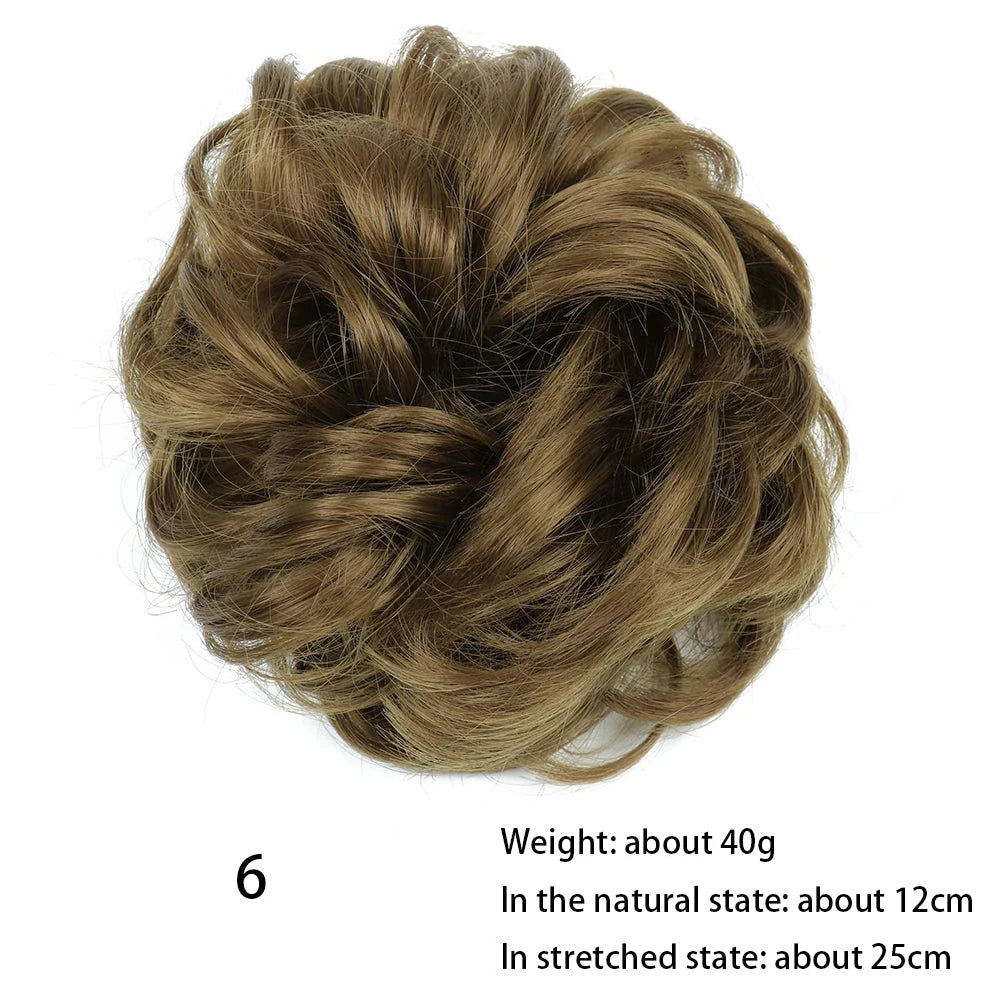 Messy Chignon Donut Hair Bun Pad in Fawn Brown colour, a versatile hair accessory that creates a stylish and effortless bun hairstyle.